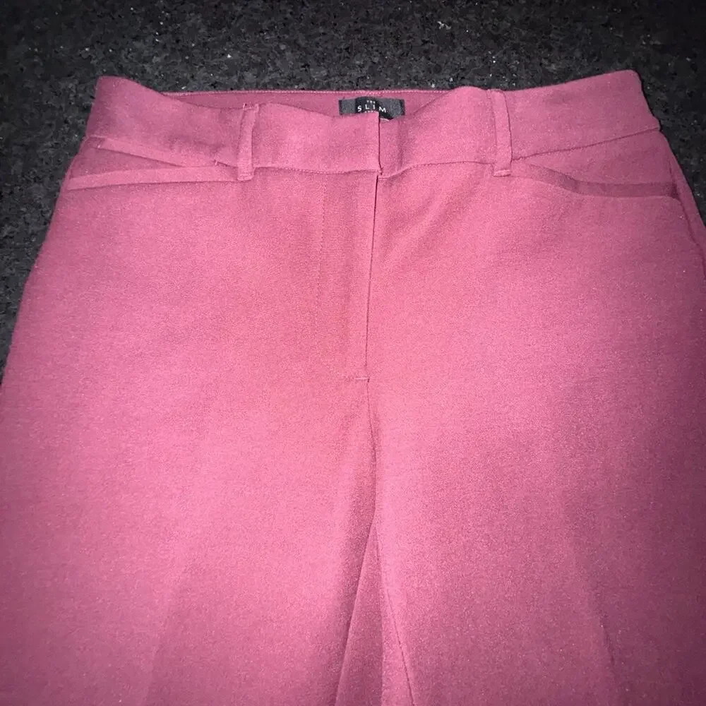 UEC WHITE HOUSE BLACK MARKET The Slim Ankle Empire Plum SZ 0
